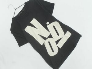 NO ID ノーアイディー ロゴ プリント Tシャツ size1/黒 ■◆ ☆ eea2 メンズ