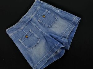 Lee リー ショート デニムパンツ sizeS/水色 ■◆ ☆ eea7 レディース