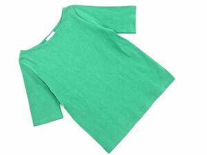 ネコポスOK OPAQUE オペーク ボートネック リブ Tシャツ sizeM/緑 ■◆ ☆ eea7 レディース