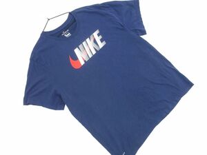 NIKE ナイキ 大きいサイズ ロゴ Tシャツ size3XL/紺 ■◆ ☆ eea7 メンズ