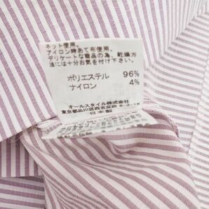 HANAE MORI ハナエモリ ストライプ シャツ ワンピース size40/ラベンダーｘ白 ■◇ ☆ edc3 レディースの画像5