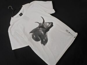 新品 HUF ハフ YOTO OX Watercolor 丑 Tシャツ sizeL/白 ■◆ ☆ eea8 メンズ