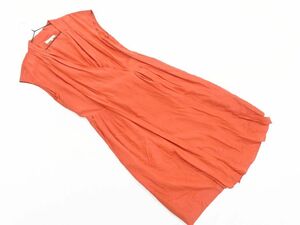  Ballsey Tomorrowland silk .kashu cool One-piece size38/ orange #* * eea8 lady's 