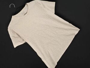 ネコポスOK BANANA REPUBLIC バナナリパブリック オーガニックコットン Tシャツ sizeM/ベージュ ■◆ ☆ eeb0 メンズ