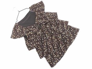  cat pohs OK UNTITLED Untitled dot tia-do blouse shirt size2/ Brown #* * eeb0 lady's 