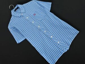 ネコポスOK FRED PERRY フレッドペリー チェック シャツ sizeS/白ｘ水色 ■◆ ☆ eea9 メンズ