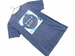 ネコポスOK BILLABONG ビラボン ロゴ プリント Tシャツ sizeM/青 ■◆ ☆ eeb0 メンズ