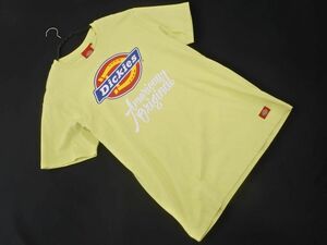 ネコポスOK 新品 Dickies ディッキーズ ロゴ Tシャツ sizeL/黄 ■◆ ☆ eeb0 メンズ