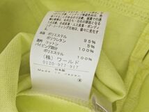 ネコポスOK adabat アダバット 総柄 ノースリーブ ポロシャツ size36/黄緑 ■◆ ☆ eeb0 レディース_画像4