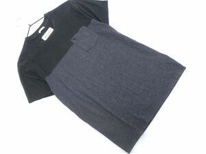 ネコポスOK Abercrombie & Fitch アバクロンビー＆フィッチ バイカラー カットソー sizeM/黒ｘグレー ■◆ ☆ eeb0 メンズ