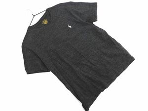 ネコポスOK POLO RALPH LAUREN ポロ ラルフローレン ロゴ カットソー sizeL/チャコールグレー ■◆ ☆ eeb0 メンズ