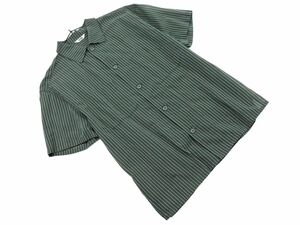 Uniqlo U ユニクロ ユー ルメール ストライプ シャツ sizeL/緑 ■◆ ☆ eea9 メンズ