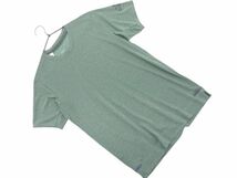 ネコポスOK adidas アディダス ストライプ Tシャツ sizeM/カーキ ■◆ ☆ eeb0 メンズ_画像1