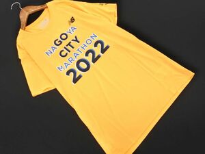 ネコポスOK 新品 New Balance ニューバランス 名古屋 シティ マラソン 2022 Tシャツ sizeXL/オレンジ ■◆ ☆ eeb0 レディース