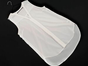  cat pohs OK CECIL McBEE Cecil McBee V neck no sleeve blouse shirt sizeM/ white #* * eeb3 lady's 