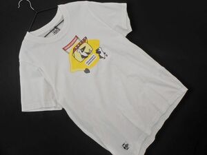 ネコポスOK CHUMS チャムス ロゴ プリント Tシャツ sizeM/白 ■◆ ☆ eeb3 レディース