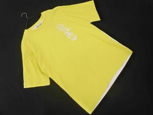 ネコポスOK 新品 ZARA ザラ プリント カットソー sizeM/白ｘ黄 ■◆ ☆ eeb3 メンズ