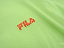 ネコポスOK 新品 FILA フィラ ロゴ Tシャツ sizeF/黄緑 ■◆ ☆ eeb3_画像4