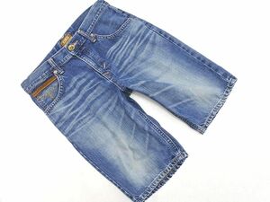 EDWIN Edwin USED обработка половина Denim брюки size32/ синий #* * eeb3 мужской 