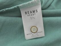 BEAMS HEART ビームスハート フレンチスリーブ シャツ ワンピース 緑 ■◆ ☆ eeb3 レディース_画像8