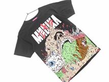 ネコポスOK MISHIKA ミシカ プリント Tシャツ sizeS/黒 ■◆ ☆ eeb4 メンズ_画像1