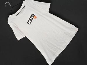 ネコポスOK NIKE ナイキ プリント Tシャツ sizeS/オフホワイト ■◆ ☆ eeb4 レディース