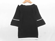 ネコポスOK tocco closet トッコクローゼット ボートネック リブ ニット セーター sizeM/白ｘ黒 ■◆ ☆ eeb4 レディース_画像4