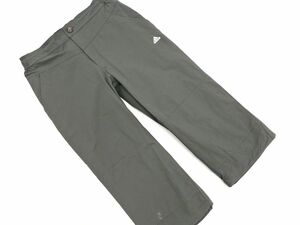 adidas アディダス 裾絞り クロップド パンツ sizeM/カーキ ■◆ ☆ eeb4 レディース