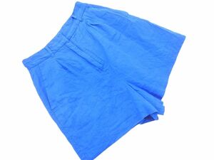 MOUSSY Moussy linen. short pants size2/ blue #* * eeb5 lady's 