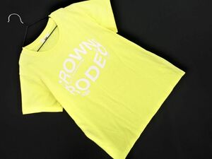 ネコポスOK RCWB ロデオクラウンズワイドボール ロゴ Tシャツ sizeF/黄 ■◆ ☆ eeb7 レディース