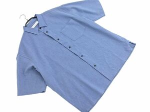  new goods green lable lilac comb ng United Arrows linen Like do beer -z shirt sizeM/ blue #* * eeb6 men's 