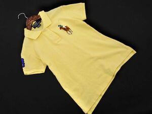 POLO RALPH LAUREN Polo Ralph Lauren большой Polo вышивка рубашка-поло с коротким рукавом sizeS/ желтый #* * eeb6 женский 