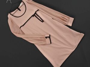 TO BE CHIC toe Be Schic chiffon sleeve ribbon tunic One-piece size42/ pink #* * eeb7 lady's 