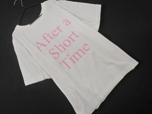 ネコポスOK w closet ダブルクローゼット プリント Tシャツ sizeF/オフホワイト ■◆ ☆ eeb6 レディース