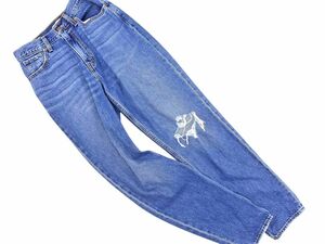 LEVI’S リーバイス 80ｓ MOM JEAN ダメージ加工 ビッグE デニムパンツ size26/インディゴ ■■ ☆ eeb6 レディース