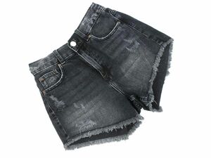 ZARA Zara Kids повреждение обработка Short Denim брюки 140cm/ серый #* * eec0 ребенок одежда 