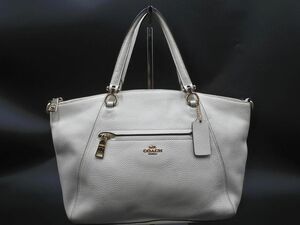 COACH コーチ 58874 プレーリー サッチェル レザー トート バッグ オフホワイト ■■ ☆ eec1 レディース