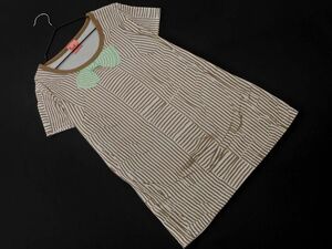 ネコポスOK Paul Smith ポールスミス だまし絵 Tシャツ sizeM/白ｘカーキ ■◆ ☆ eec1 レディース