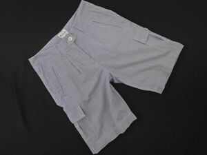 PICONE ピッコーネ ヒッコリー カーゴ ハーフ パンツ size40/白ｘ紺 ■◆ ☆ eec2 レディース