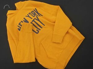 MOUSSY Moussy sweat Logo pull over Parker sizeF/ mustard *# * eec2 lady's 