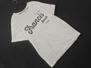 ネコポスOK JOURNAL STANDARD relume ジャーナルスタンダードレリューム プリント Tシャツ sizeM/オフホワイト ■◆ ☆ eec4 レディース