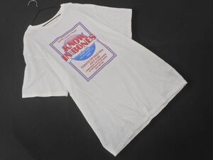 ネコポスOK Ungrid アングリッド プリント Tシャツ sizeF/白 ■◆ ☆ eec4 レディース