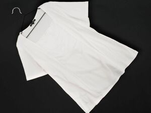 23区 スクエア 切替 カットソー size44/白 ■◆ ☆ eec4 レディース