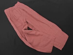 SHIPS Ships linen100% wide pants sizeS/ pink #* * eec7 lady's 