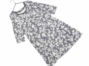 グローバルワーク 花柄 チュニック カットソー sizeS/グレー ■◆ ☆ eec7 レディース