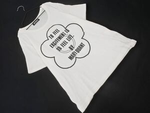 ネコポスOK MARY QUANT マリークワント ロゴプリント Tシャツ sizeF/白 ■◆ ☆ eec7 レディース