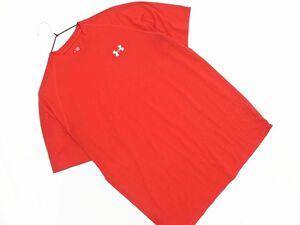 ネコポスOK UNDER ARMOUR アンダーアーマー ロゴ カットソー sizeMD/赤 ■◆ ☆ eec7 メンズ