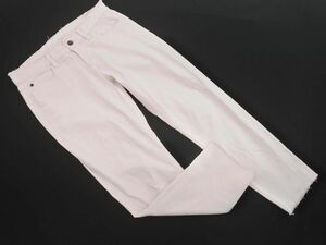 Healthy DENIM ヘルシーデニム カットオフ スリム デニムパンツ size24/白 ■■ ☆ eec8 レディース