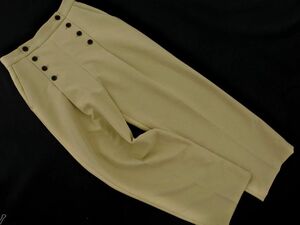 OPAQUEope-k double button tuck wide pants size40/ beige ## * eec8 lady's 