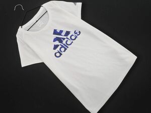 adidas アディダス ロゴプリント トレーニングウェア カットソー sizeM/白 ■◆ ☆ eec9 レディース